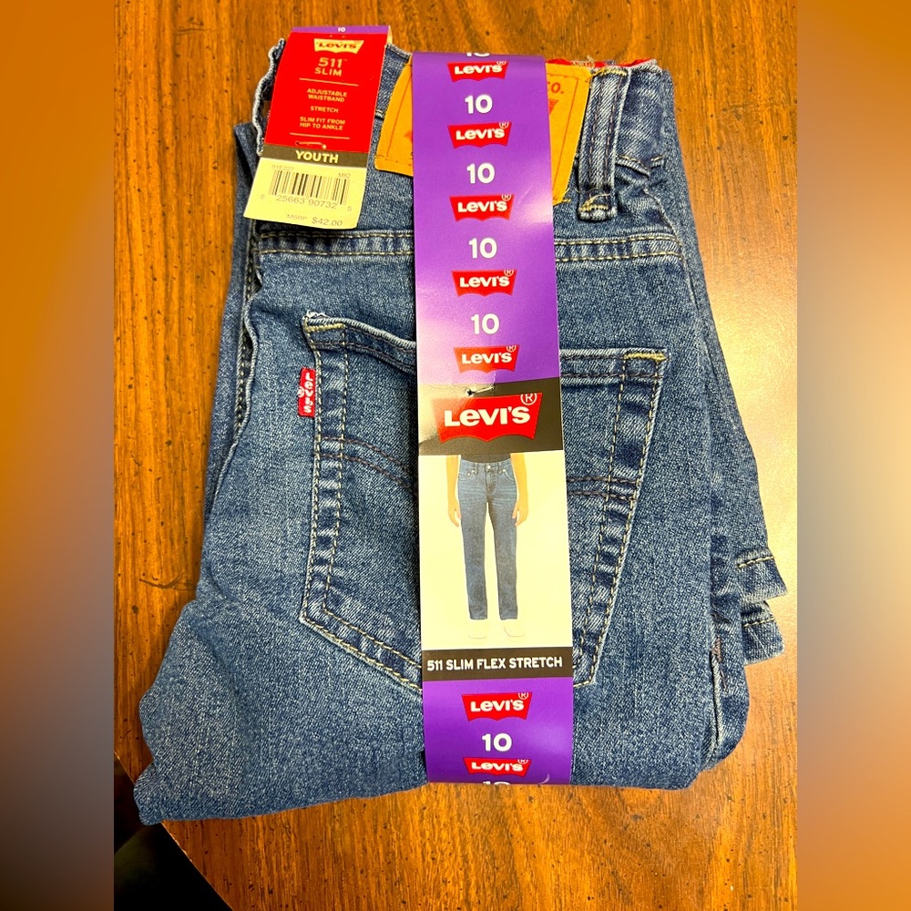 Levi's 511 Boys Stretch Slim  Adjustable waist  Size 10